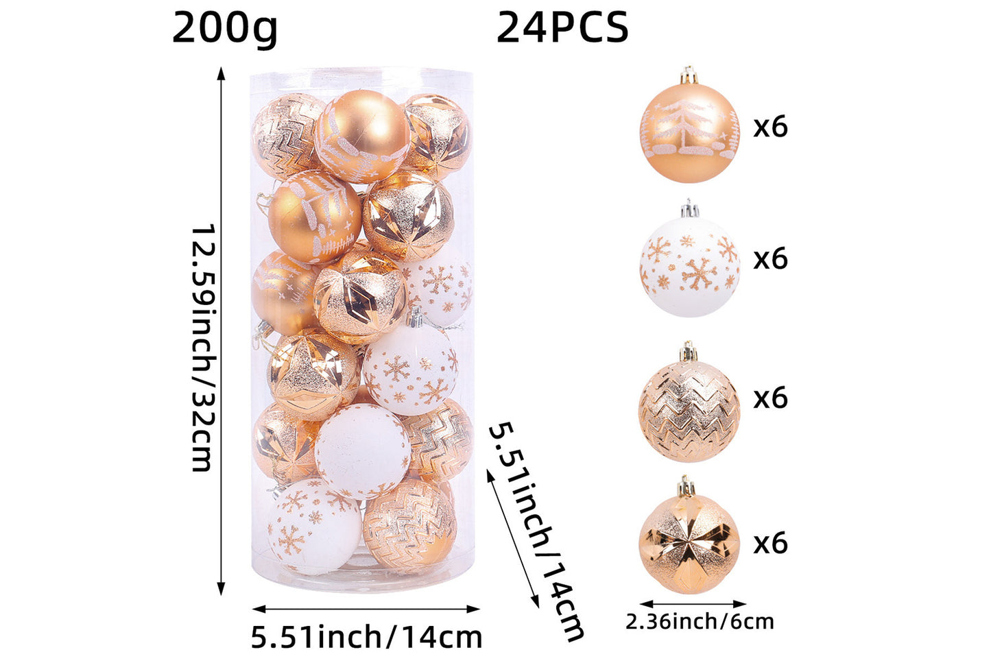 Painted Electroplated Christmas Ball Set - Shaped Christmas Tree Decorative Pendants