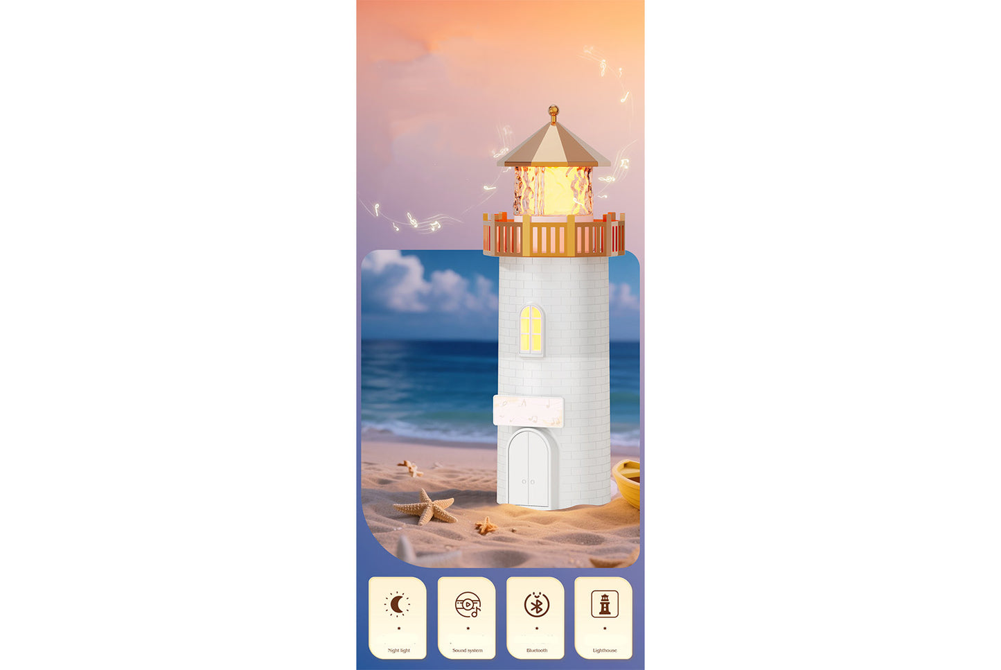 **Lighthouse Ambiance Night Light Bluetooth Model**