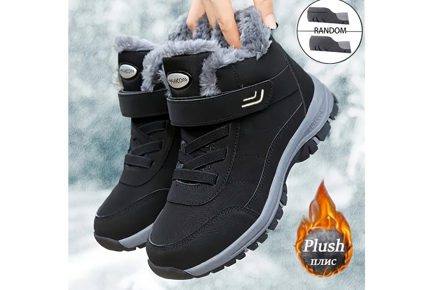 Women's Winter Thickened Anti-Slip Ski Boots