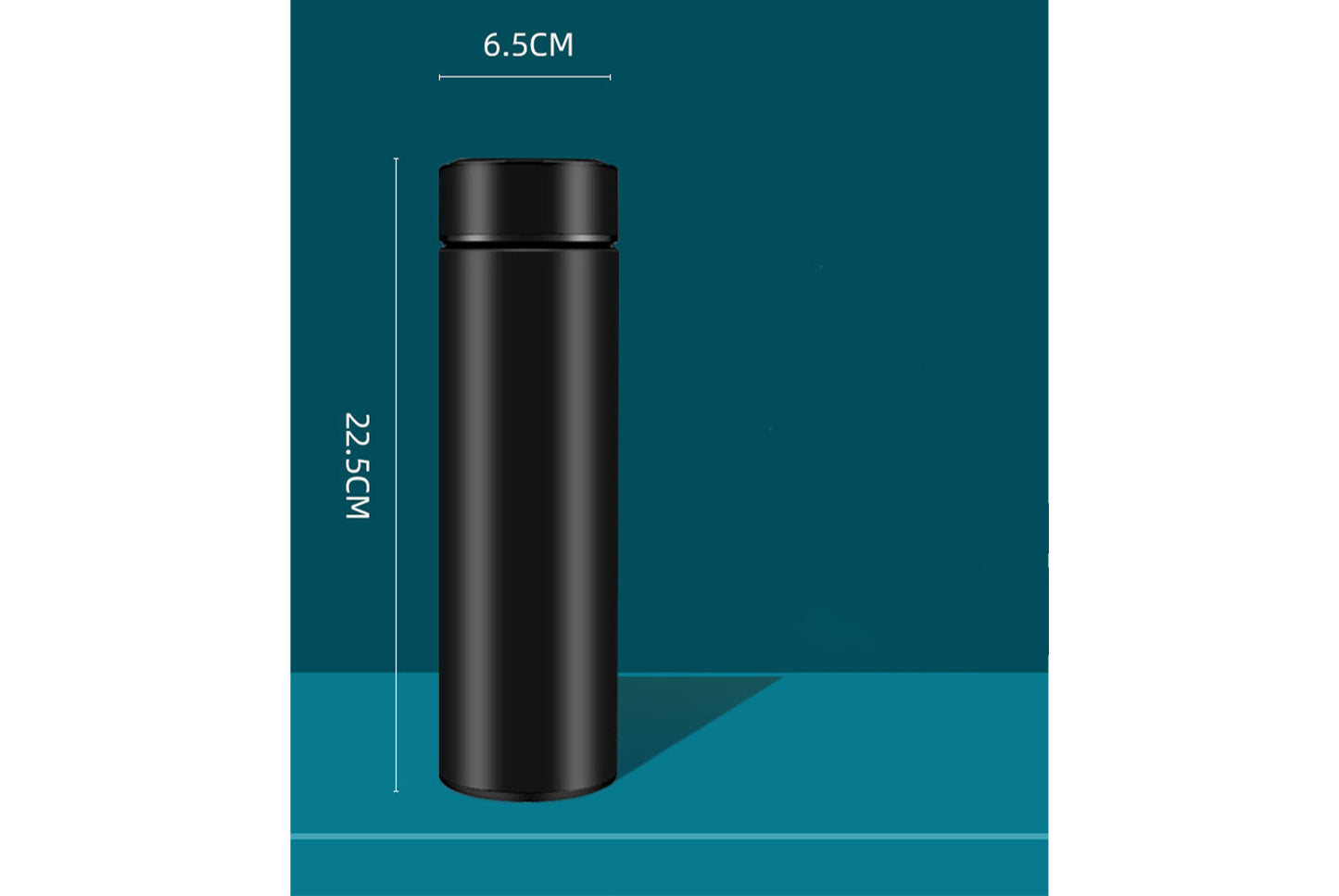 **304 Stainless Steel Smart Temperature-Insulated Water Bottle (Black 500ml)**