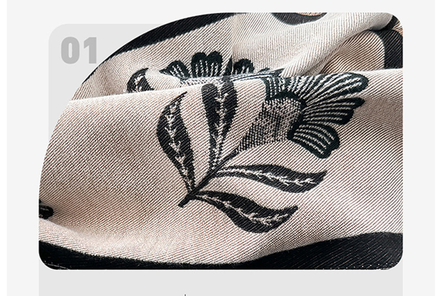 Autumn/Winter Faux Cashmere Floral Print Scarf/Shawl