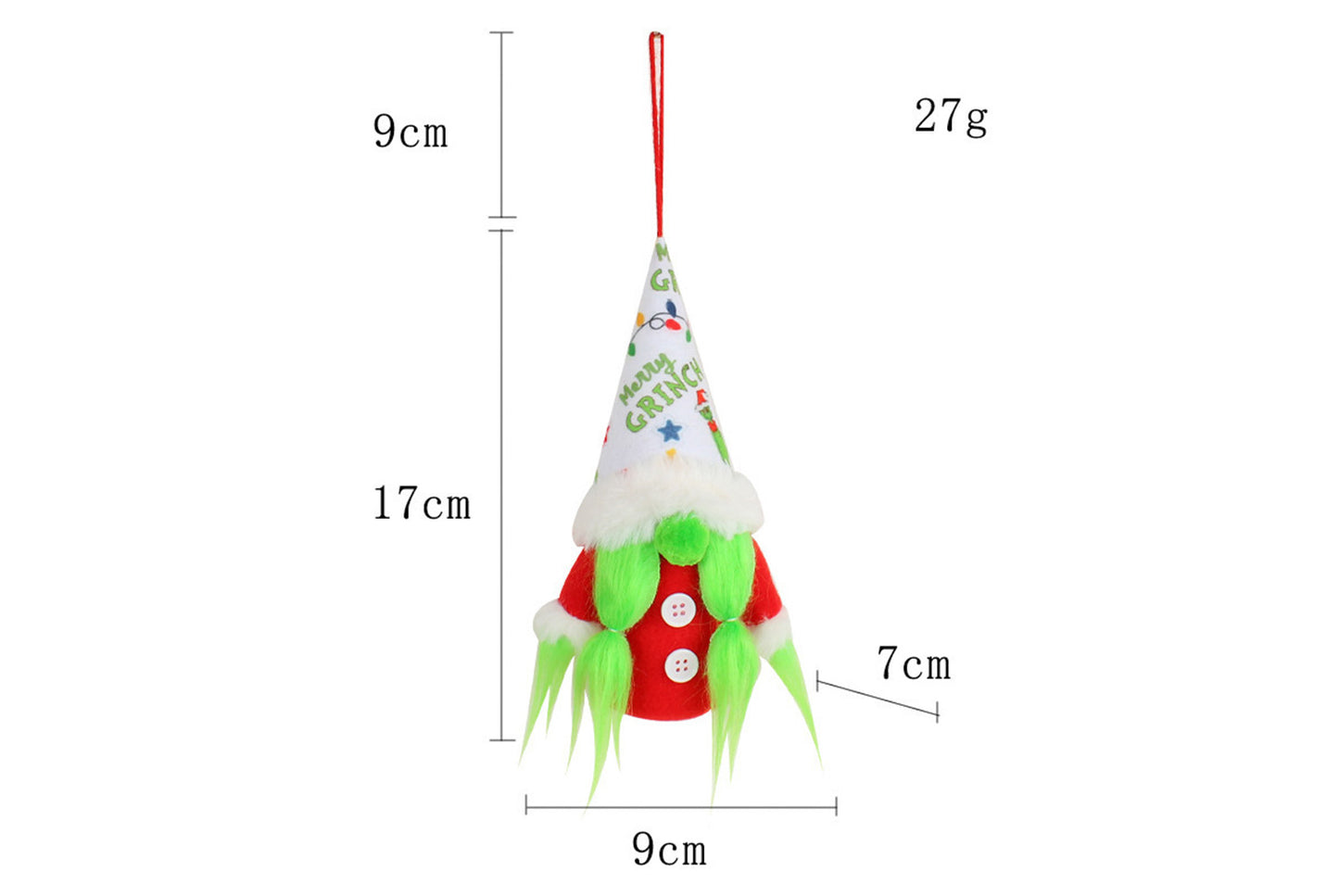 Green Bearded Old Man Faceless Doll Charm