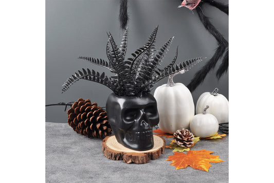 Halloween Simulated Plant Pots | Skull/White Pot/Succulent Series