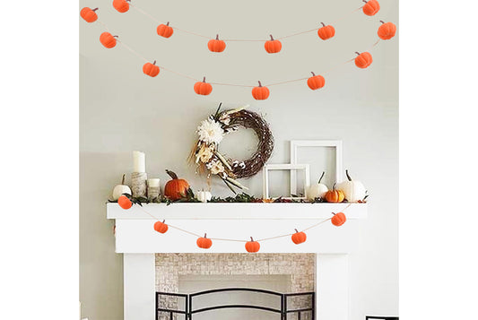 1.5m Outdoor Halloween Flocked Pumpkin Skewer