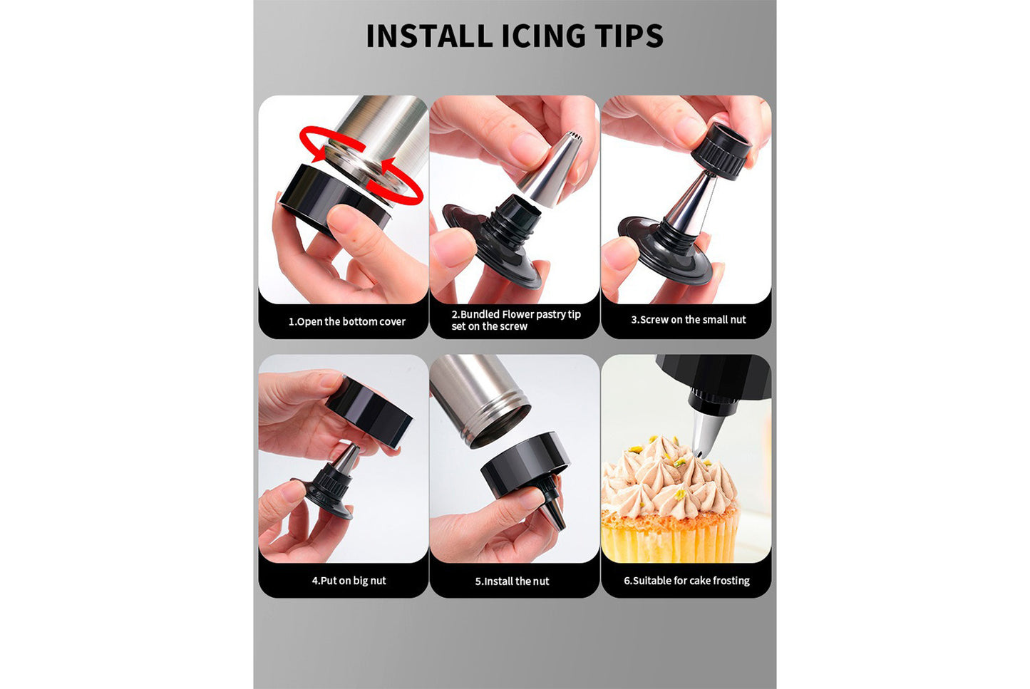 Stainless Steel Cookie Gun