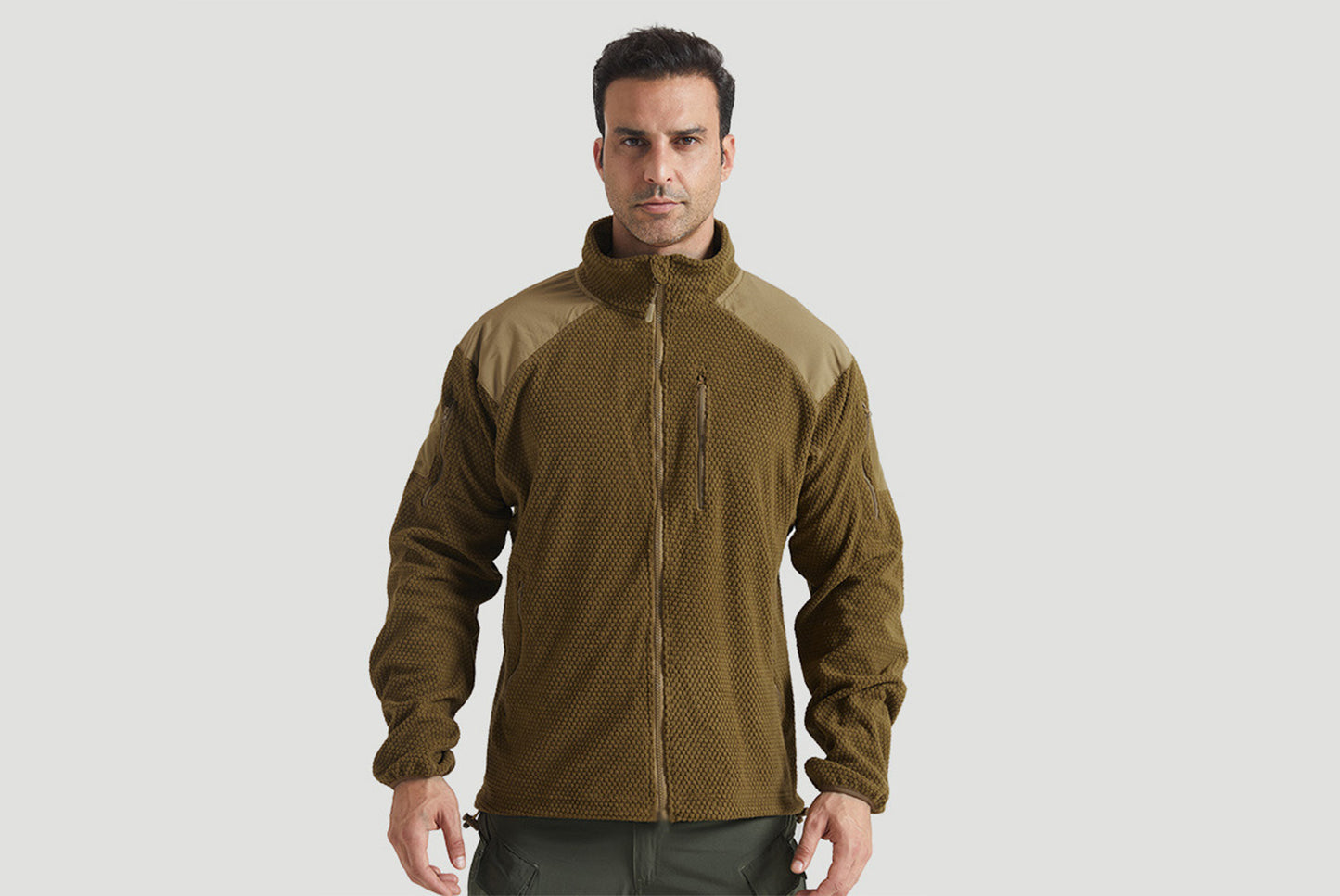 **Men's Tactical Fleece Jacket Stand Collar Liner**