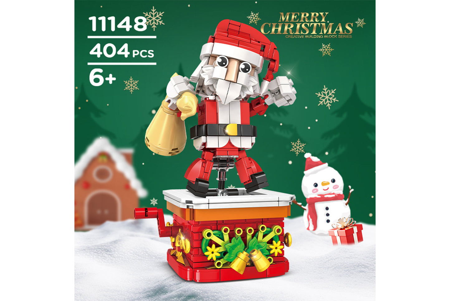 Building Block Santa Claus Ornament