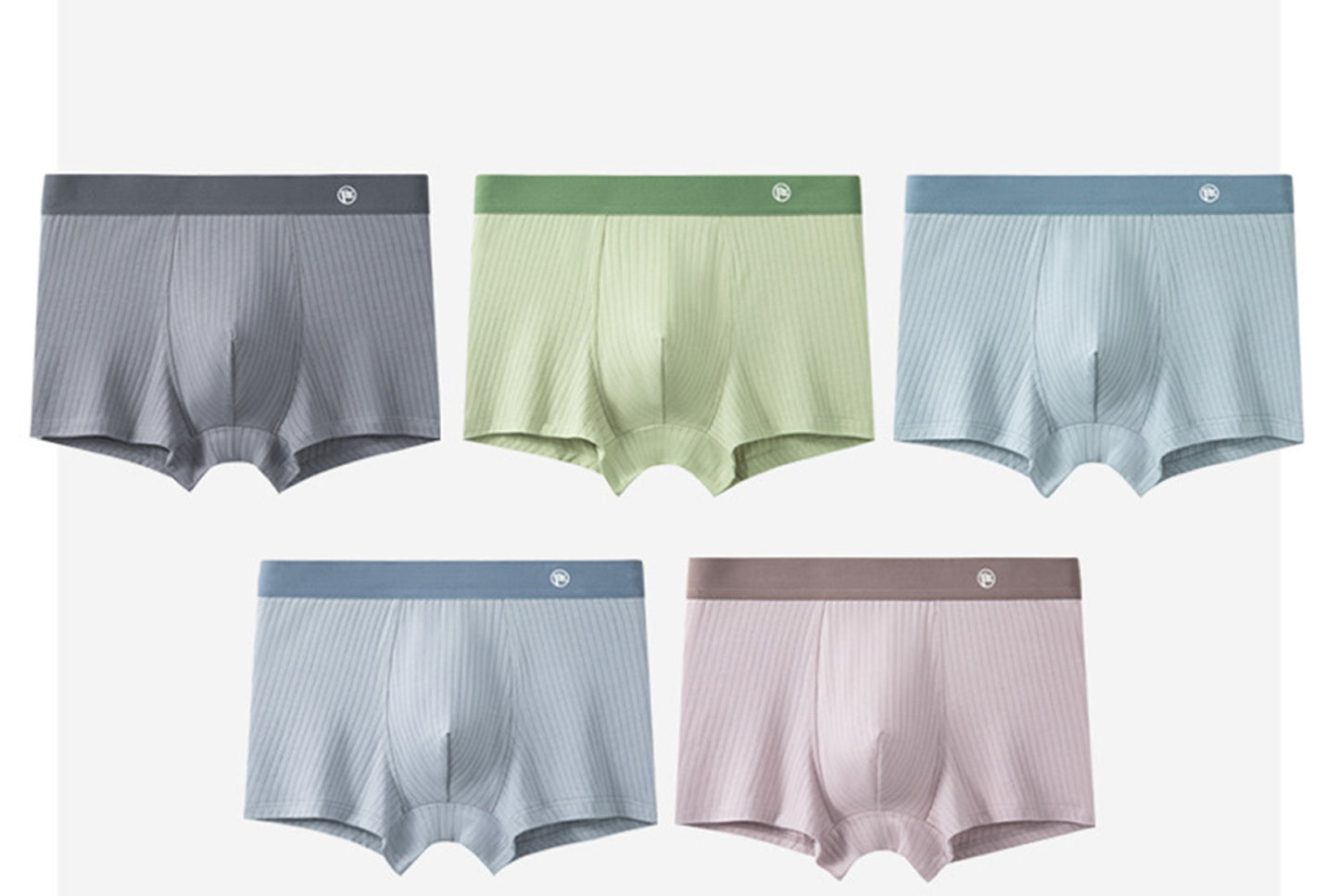 **Men's 7A Antibacterial Pure Cotton Boxer Briefs - Mid-Rise Breathable Large Size**