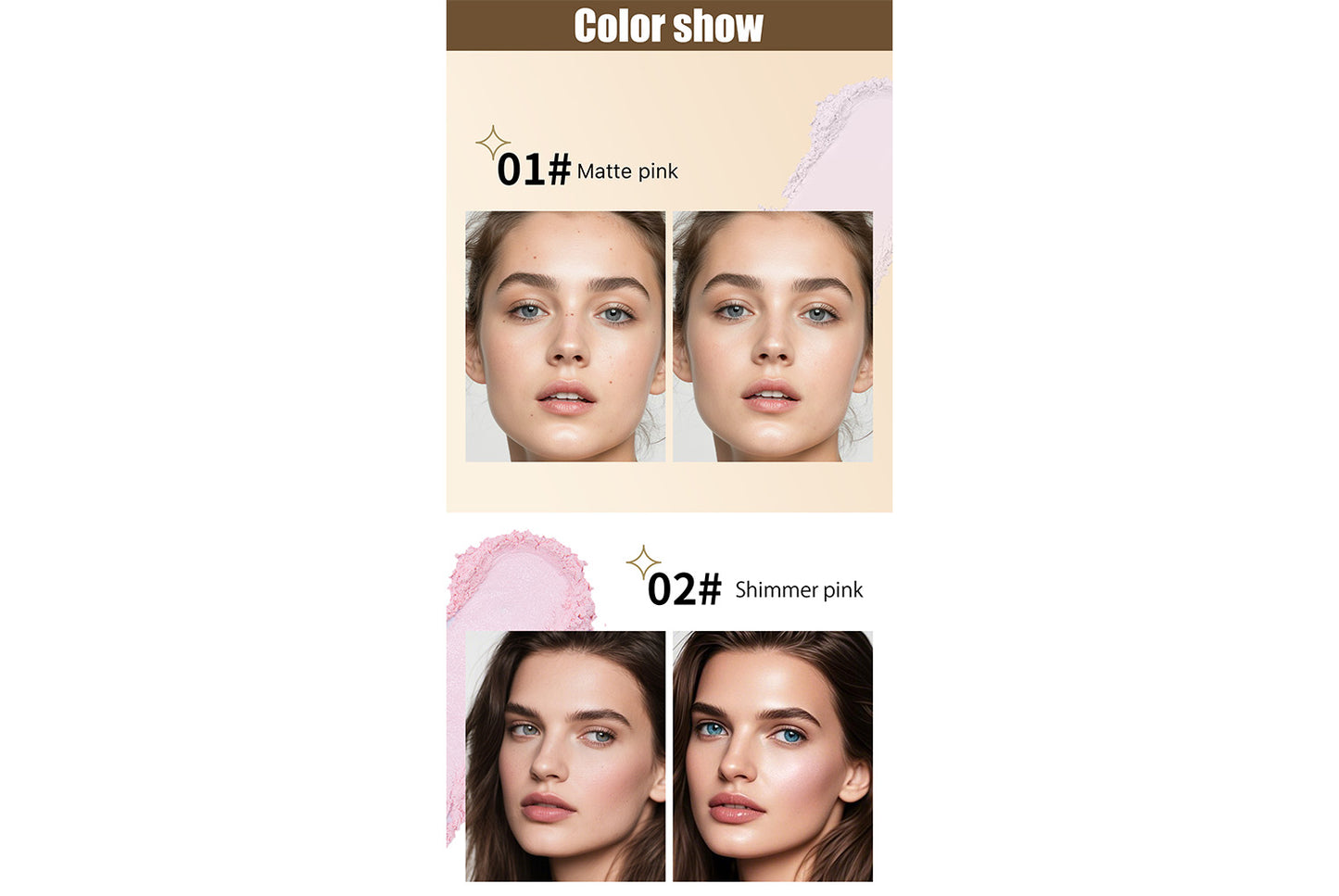 **Natural Concealing &amp; Oil-Control Setting Powder (5-Color Set)**
