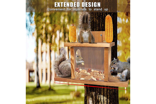Wooden Squirrel Feeder
