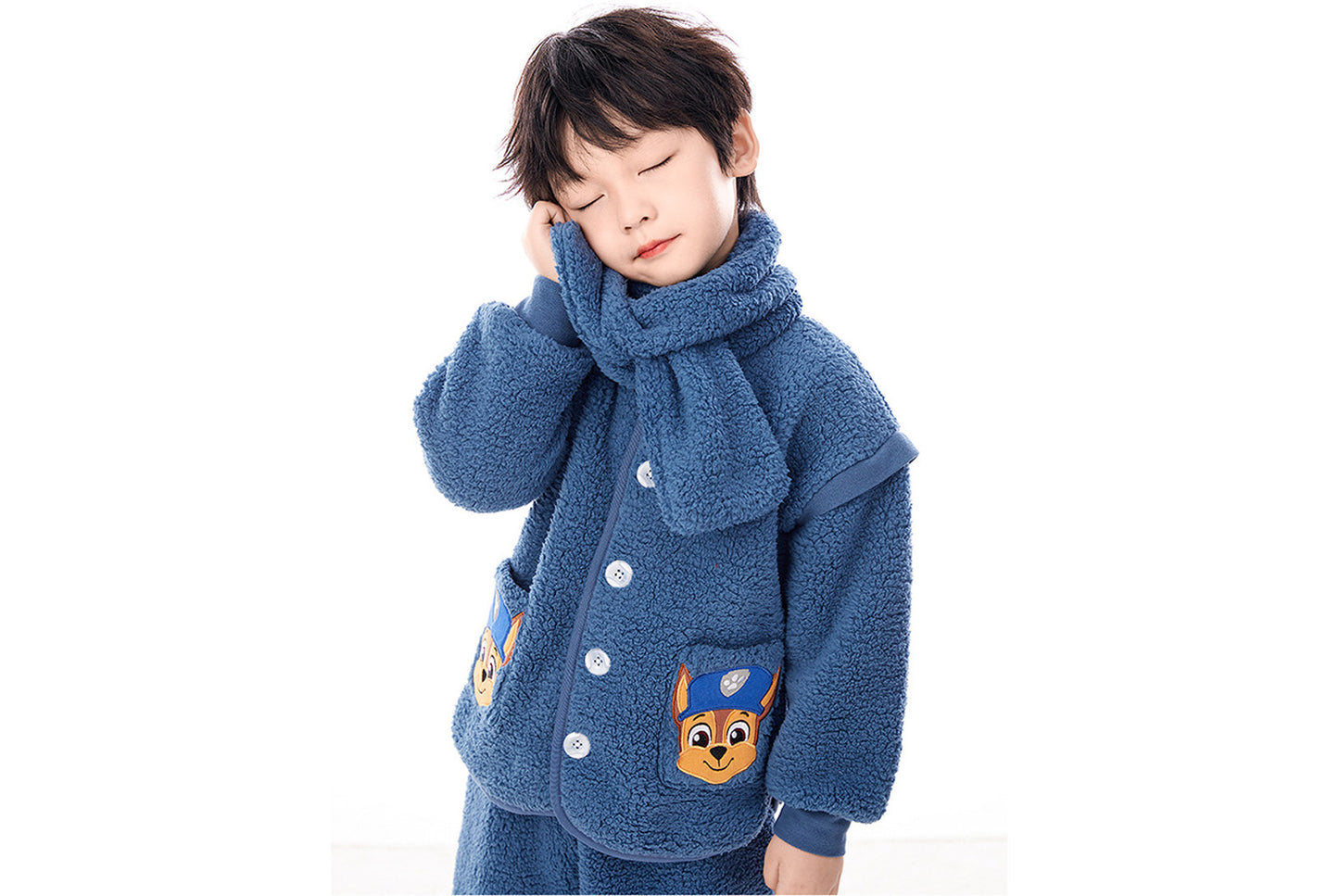 **Paw Patrol Children's Fleece Warm Homewear Three-Piece Set**