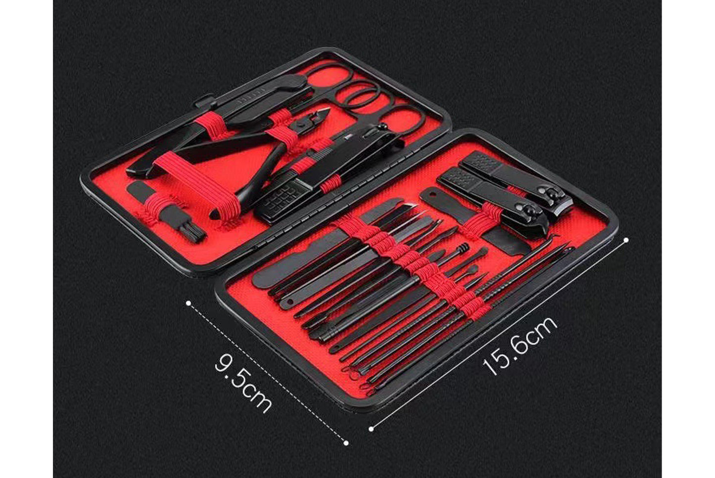 24-Piece Stainless Steel Nail Tool Set