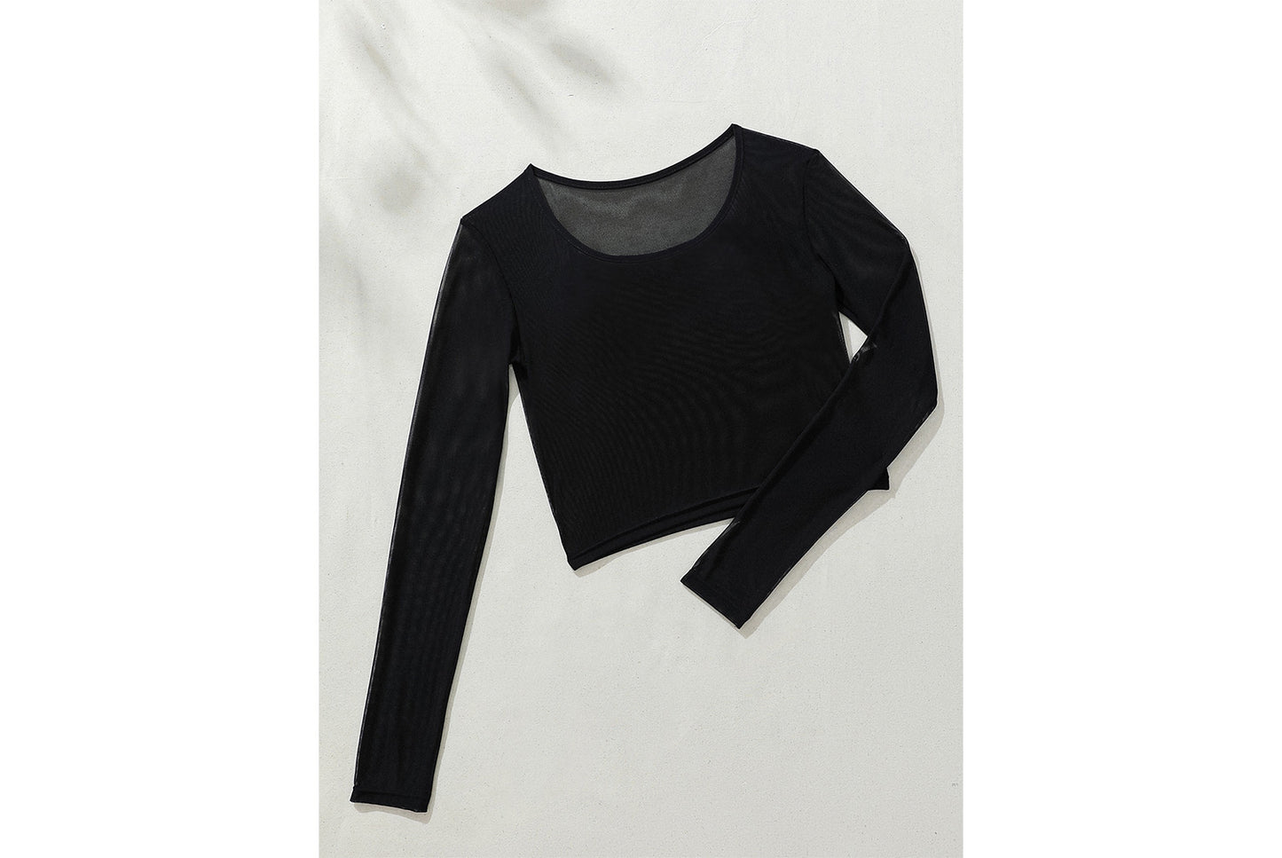 Sexy Sheer Long-Sleeved T-Shirt for Women - Slim-Fitting Underwear