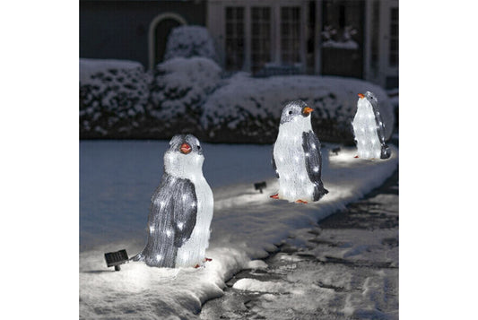 **Light-Up Penguin Christmas Garden Decoration**