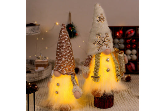 Sequined Plush Faceless Doll Ornament