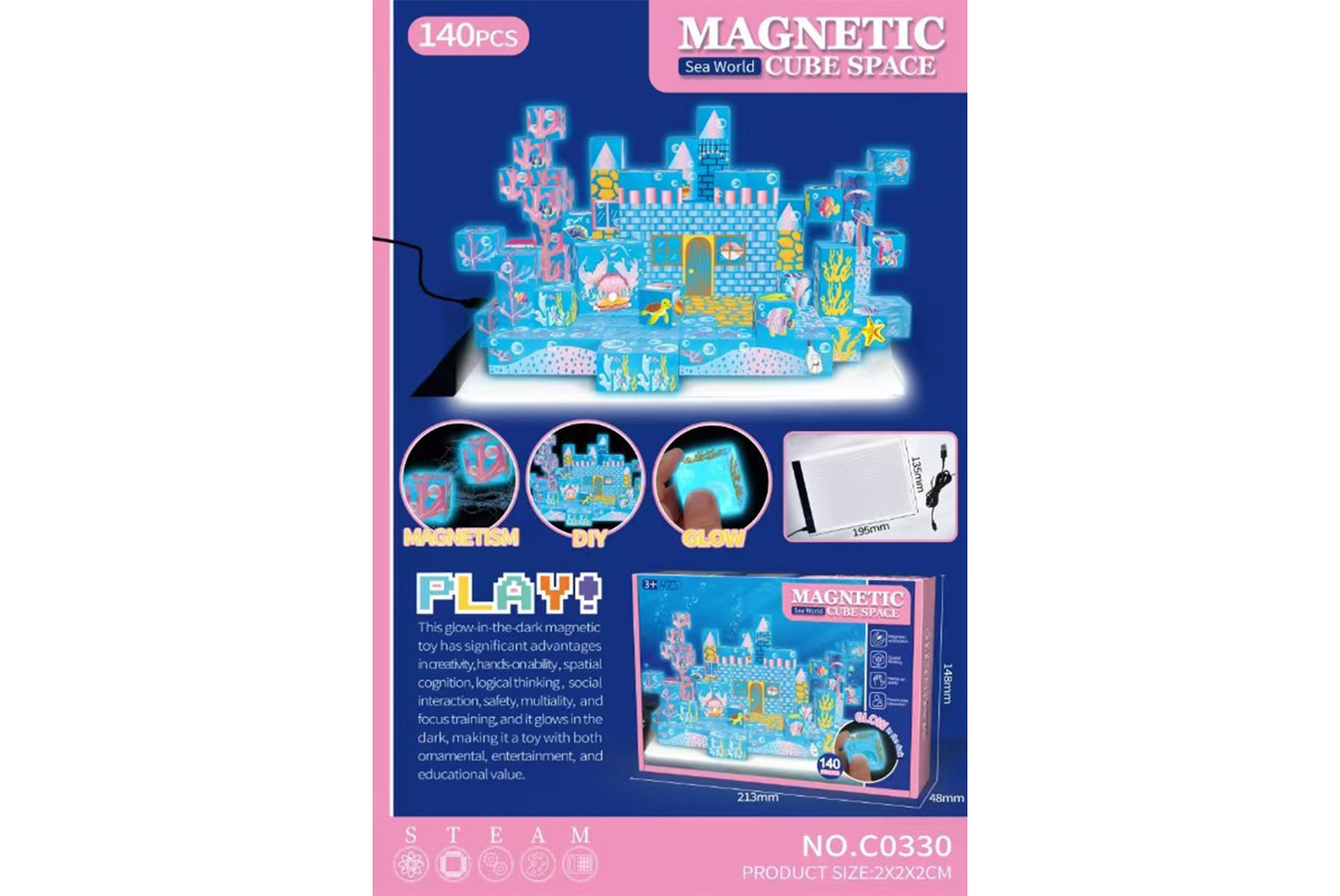 Glow-in-the-Dark Magnetic Blocks