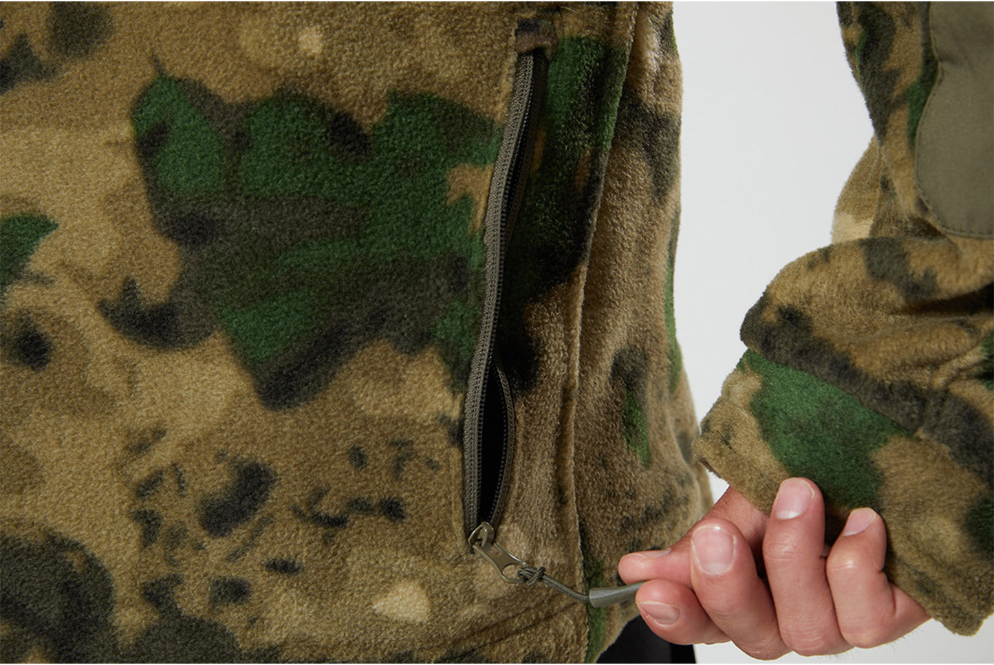 Men's Tactical Camouflage Fleece Hooded Jacket