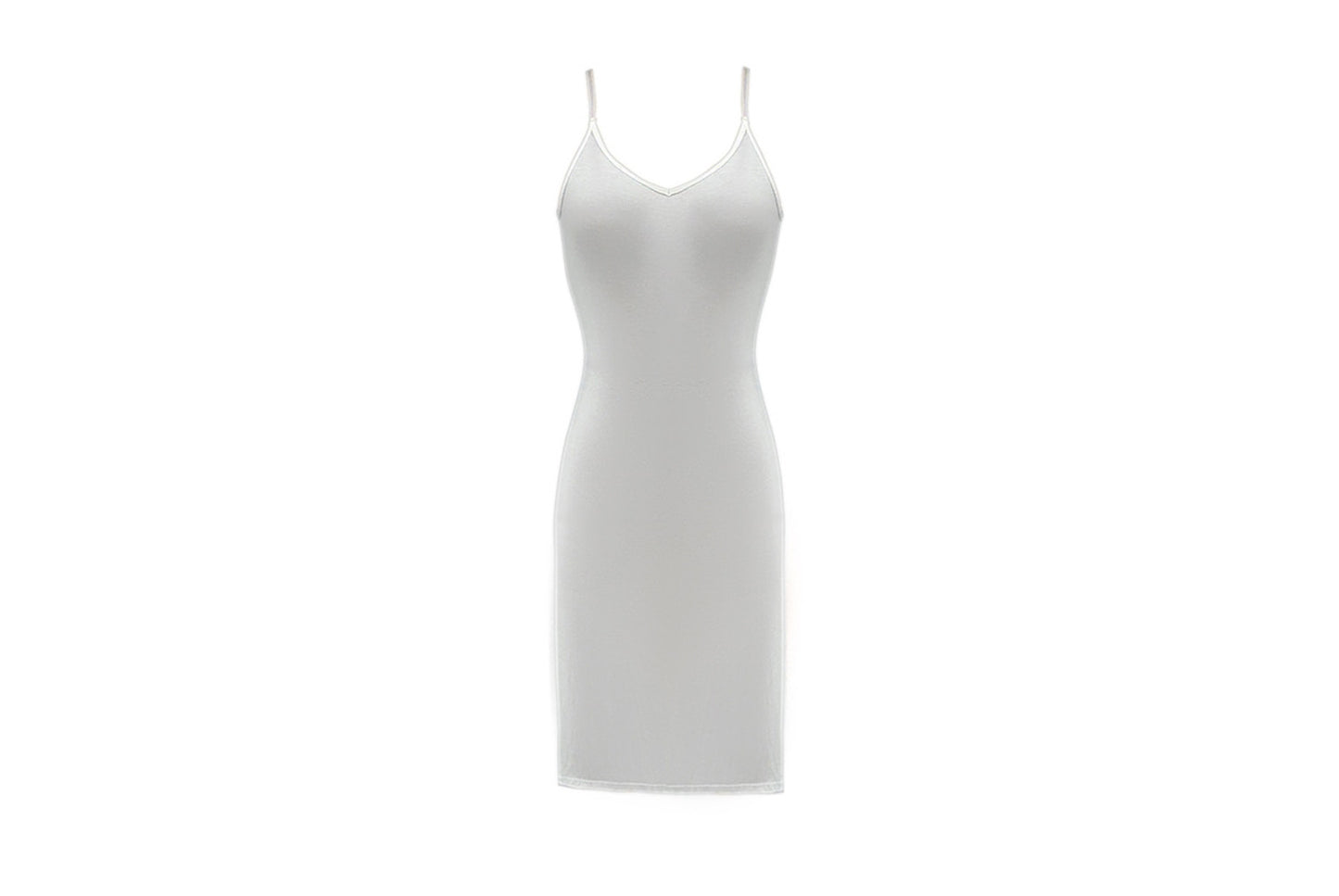 **Solid Color Slimming Slip Dress with Waist and Hip Lifting**