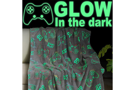 **Glow-in-the-Dark Flannel Blanket (Multiple Sizes Available)**