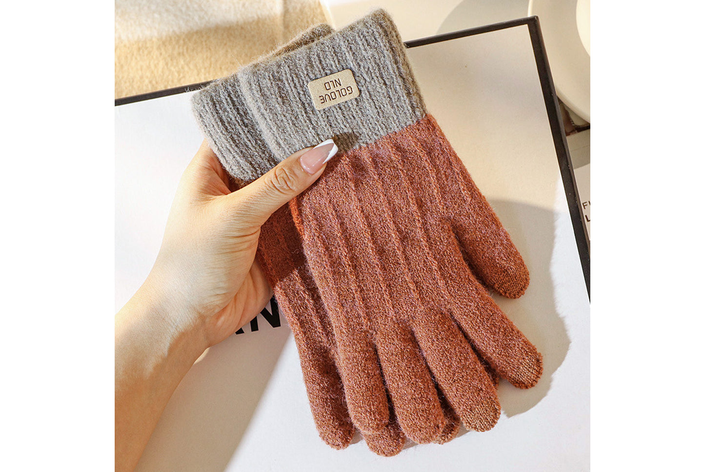 Thickened Alpaca Wool Touchscreen Gloves for Autumn/Winter