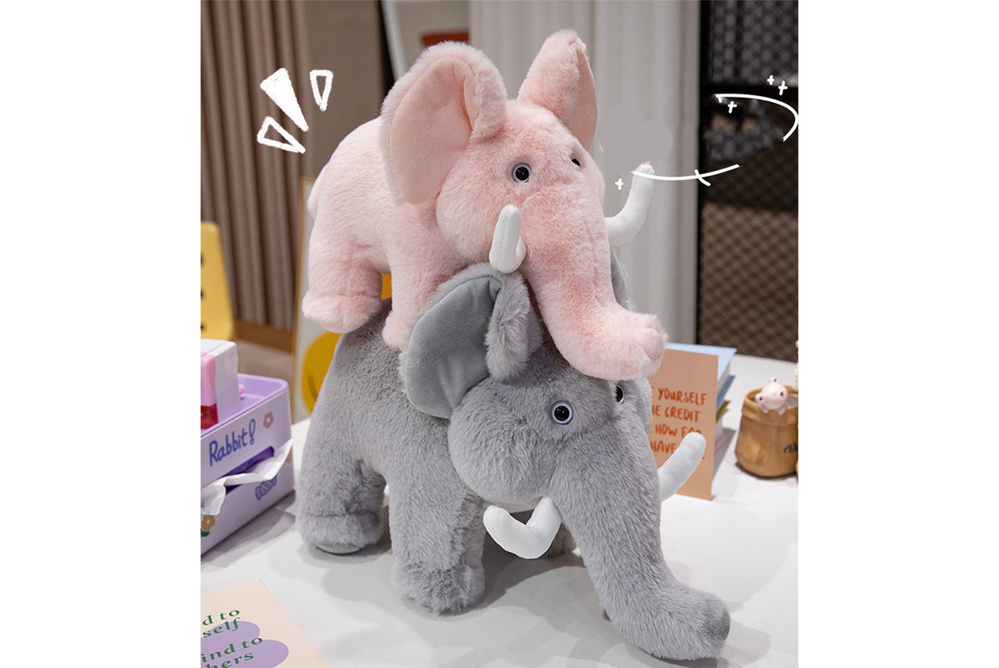 **Realistic Elephant Plush | Child's Comforting Birthday Gift**