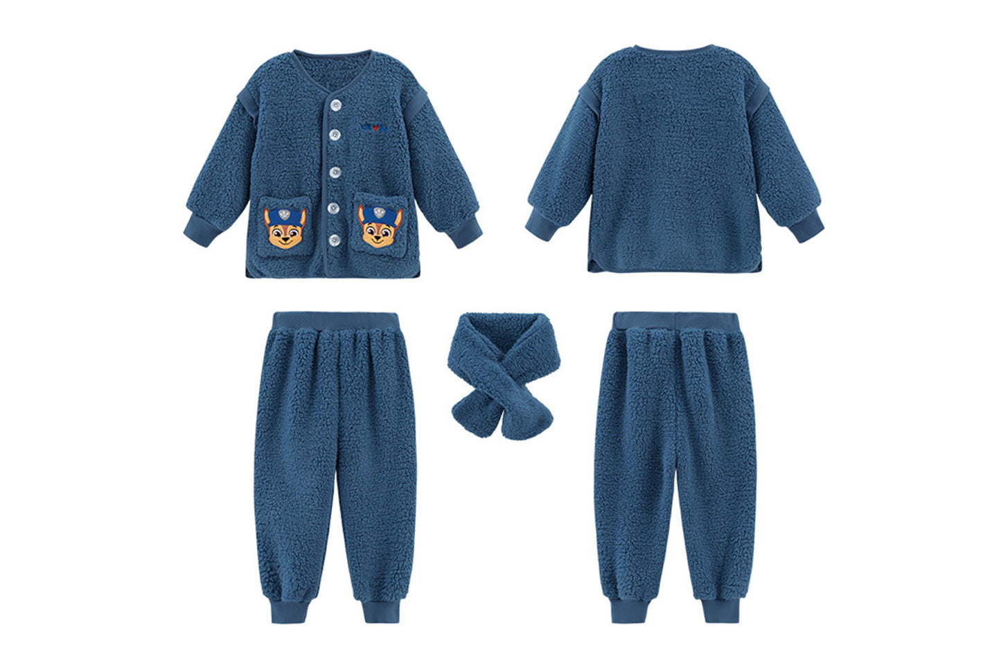 **Paw Patrol Children's Fleece Warm Homewear Three-Piece Set**