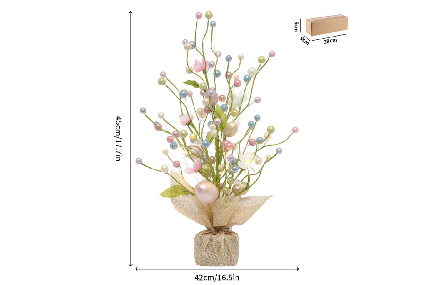 LED Light-Up Easter Egg Tree - Easter Tabletop Ornament