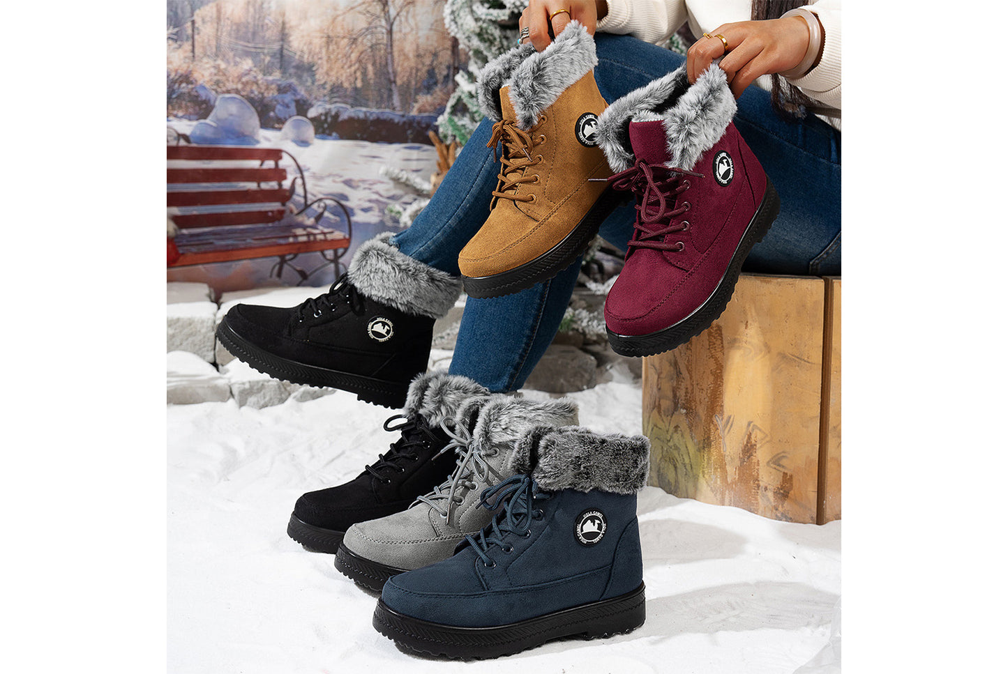 Women's Winter Thickened Long Snow Boots