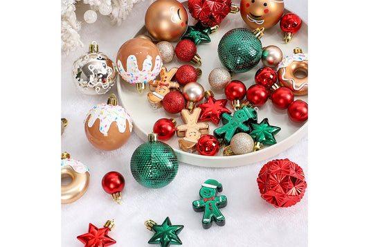 42 Exquisitely Painted Christmas Ball Set