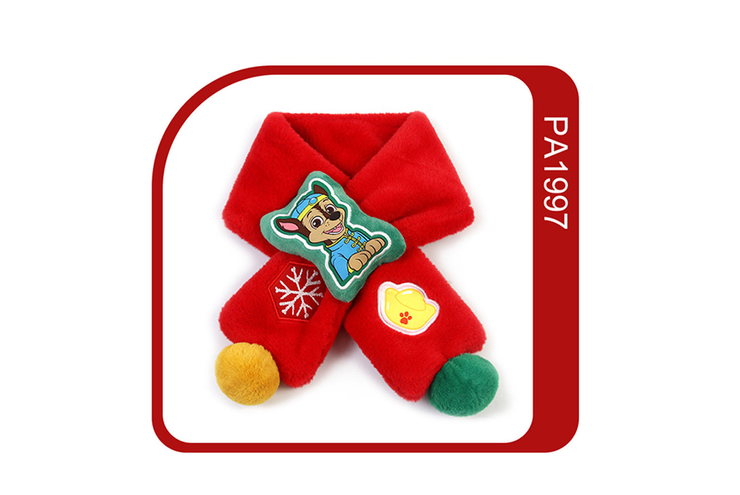 **Paw Patrol New Year Red Children's Warm Scarf (Adjustable)**