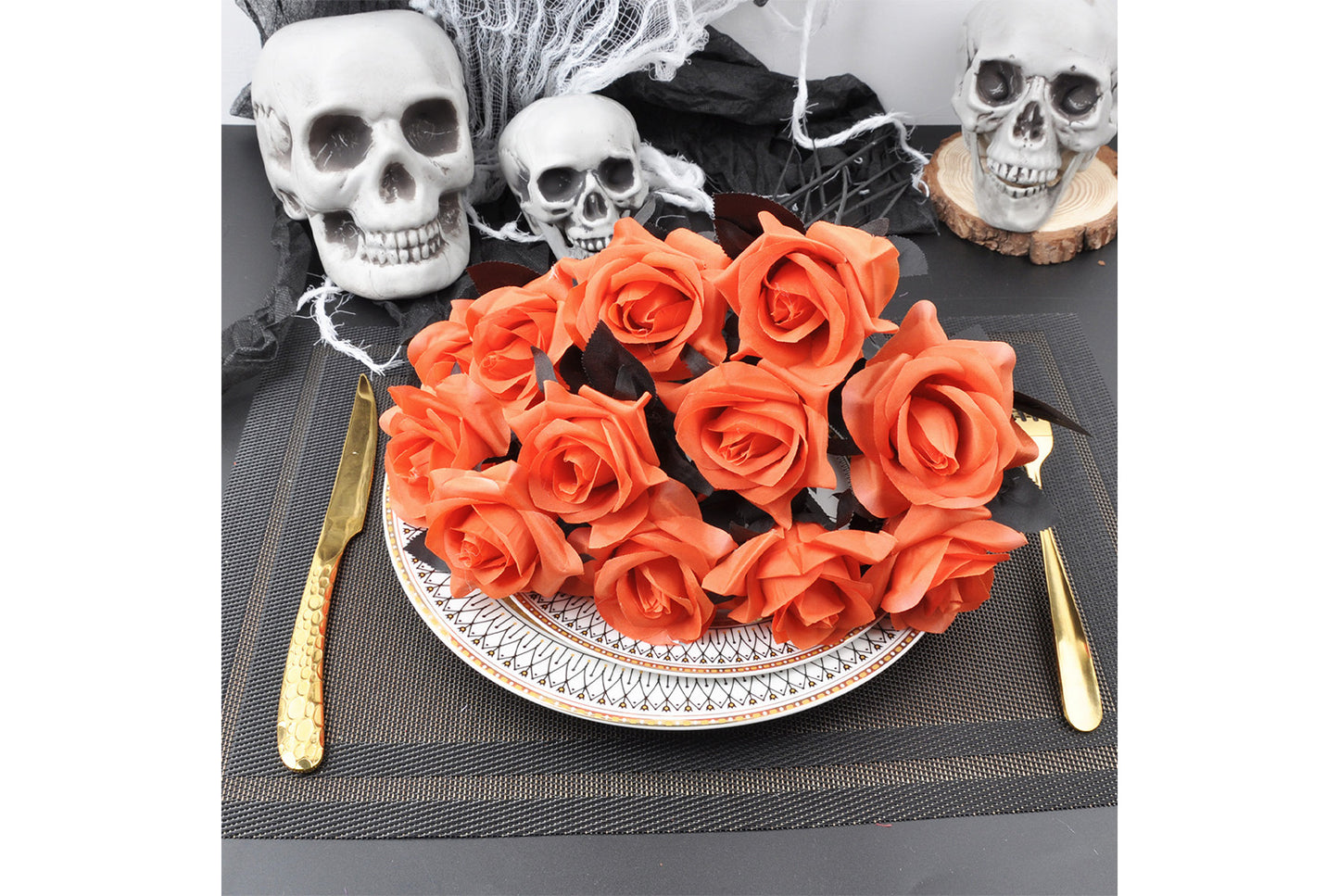 Halloween Scary Rose Decorations (10-Pack)
