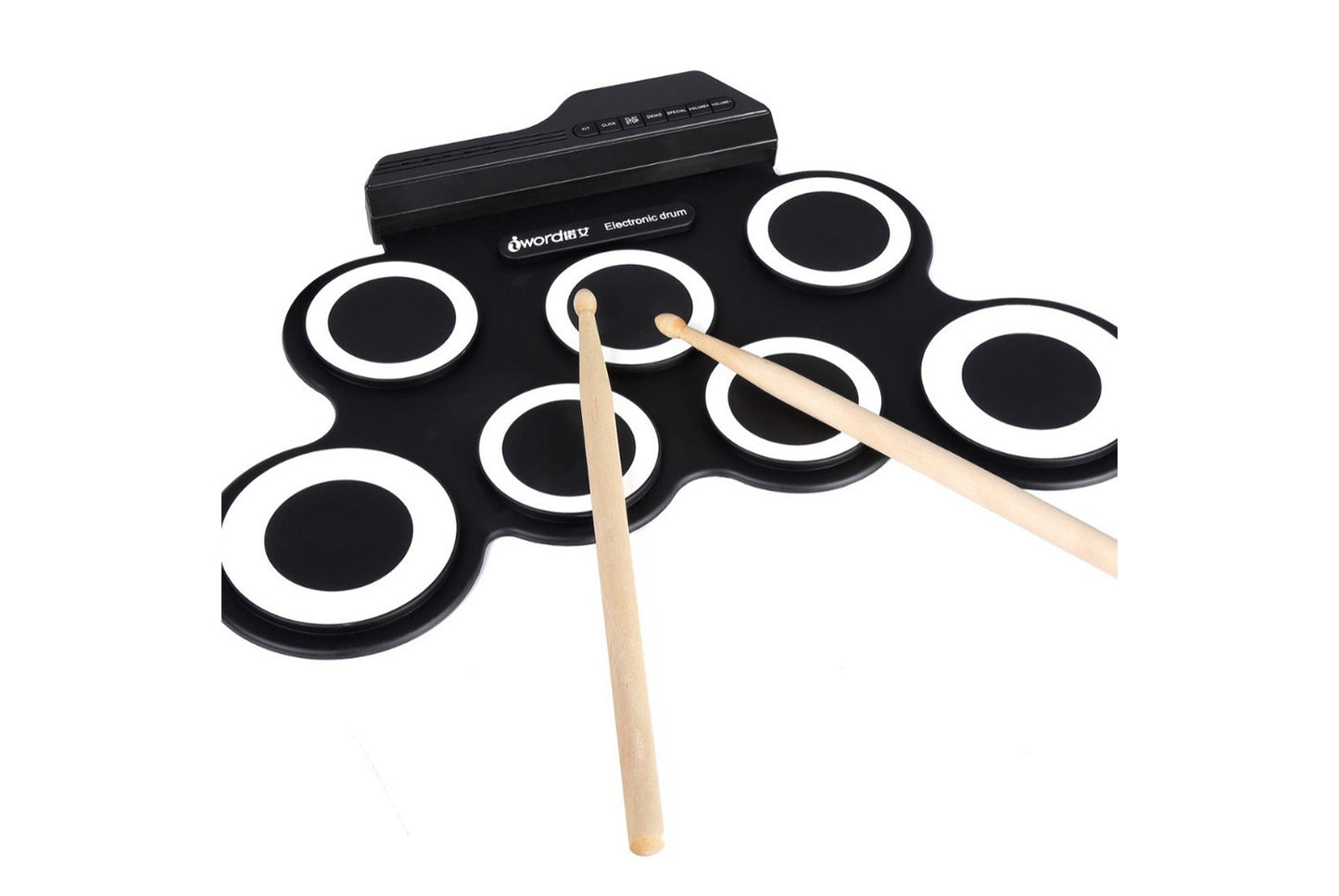 Portable silicone roll drum kit