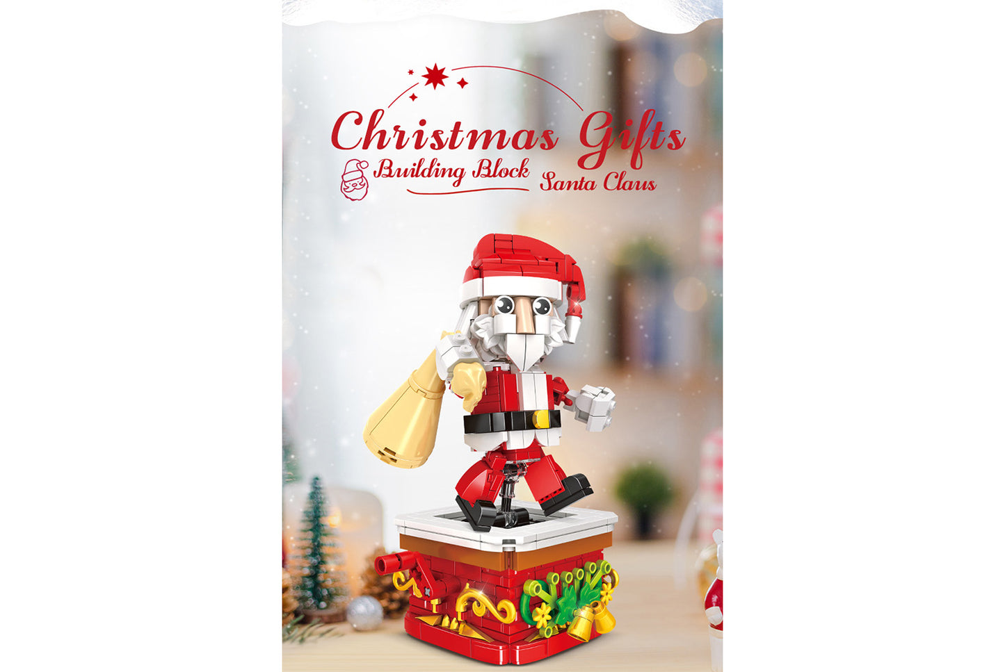 Building Block Santa Claus Ornament