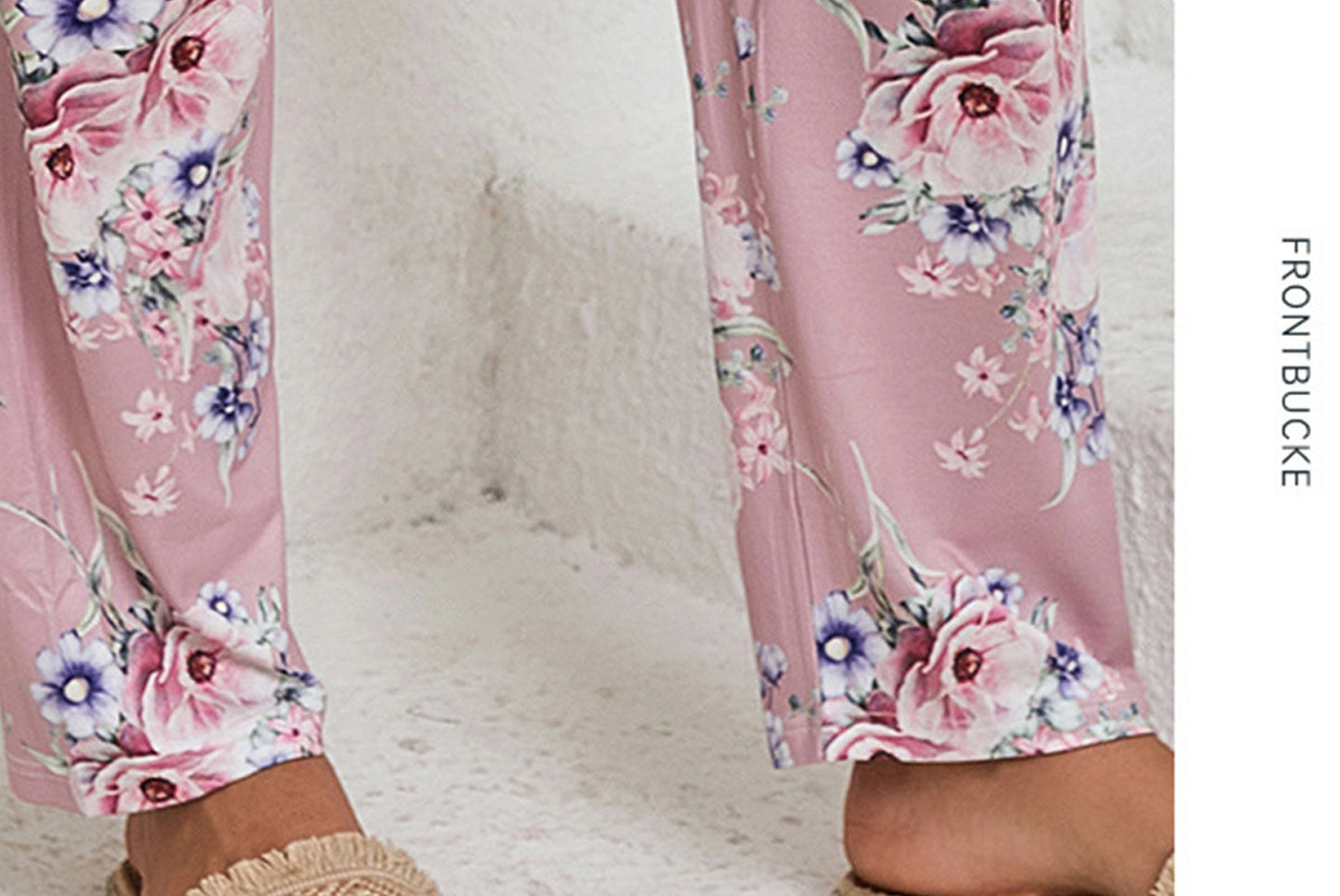 **Three-piece loungewear set with robe, suspenders, and pants**