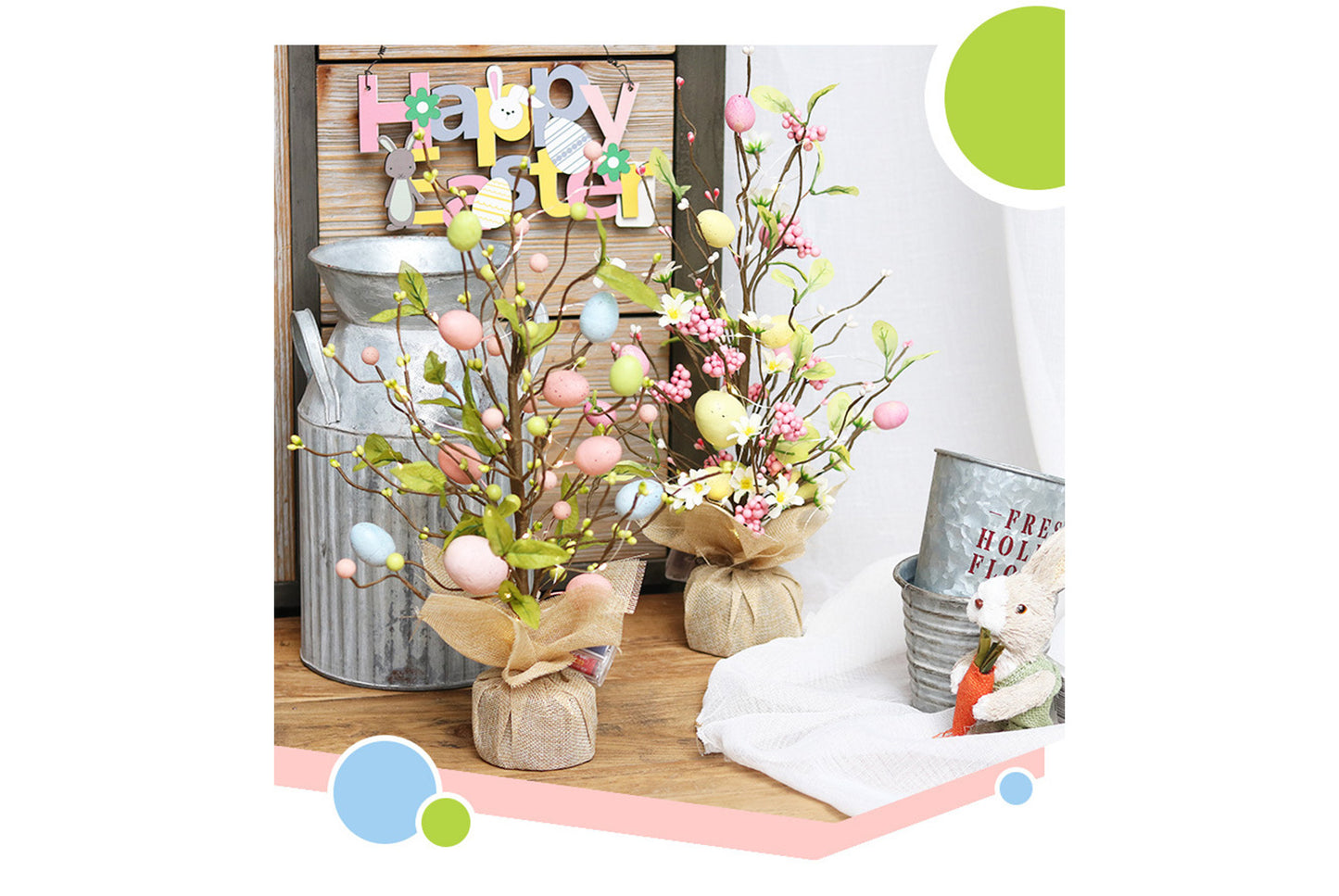 LED Light-Up Easter Egg Tree - Easter Tabletop Ornament