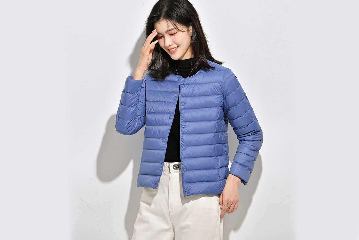 **Lightweight Down-Lined Down Jacket for Autumn/Winter (Warm Version)**