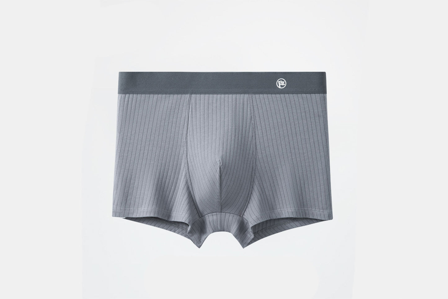 **Men's 7A Antibacterial Pure Cotton Boxer Briefs - Mid-Rise Breathable Large Size**