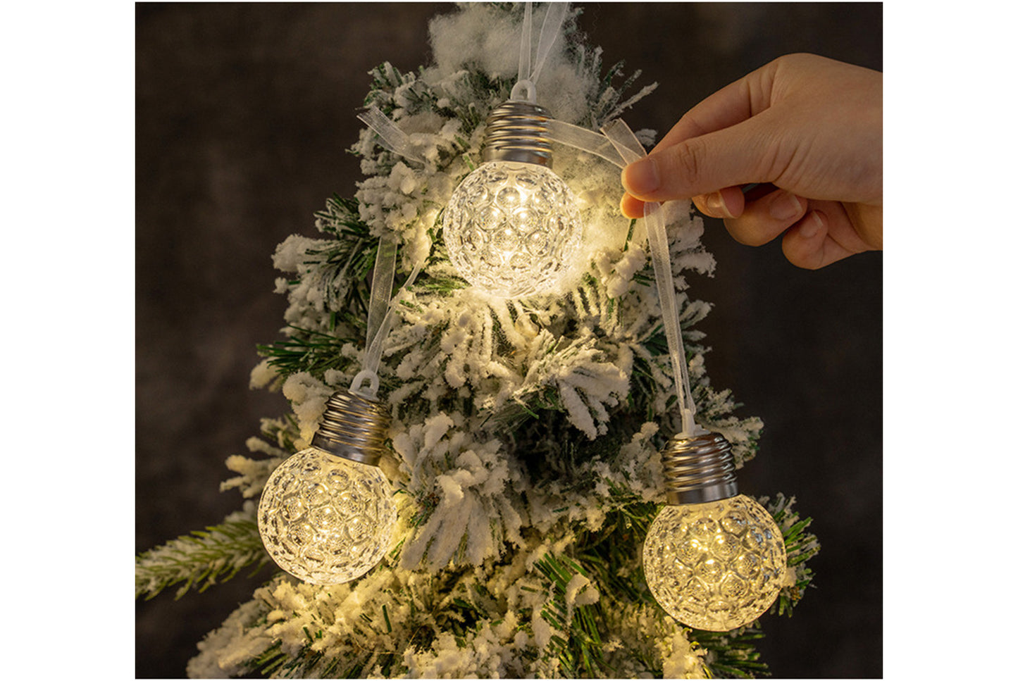 **LED Light-Up Crystal Ball Light - Festive Night Light**