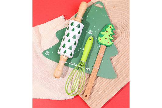 **Christmas Creative Baking Set | Food-Grade Silicone Tool Set**