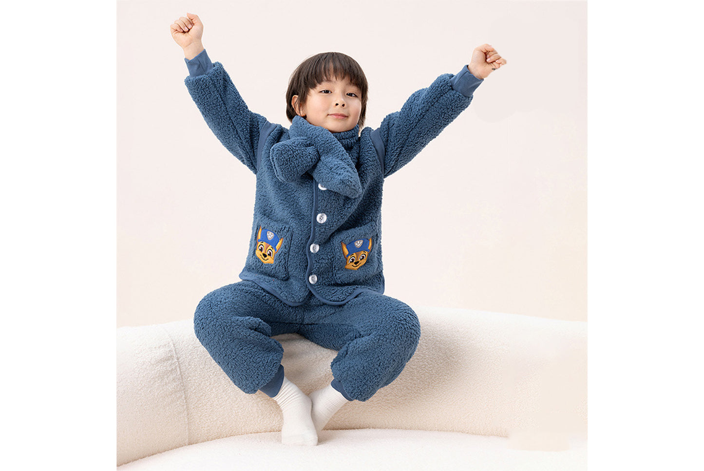 **Paw Patrol Children's Fleece Warm Homewear Three-Piece Set**