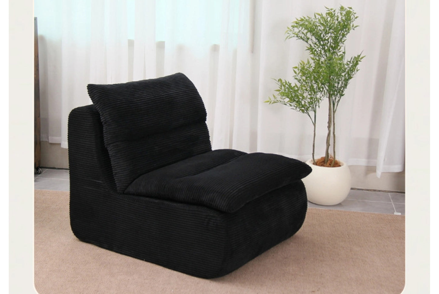 Modern Corduroy Beanbag Sofa