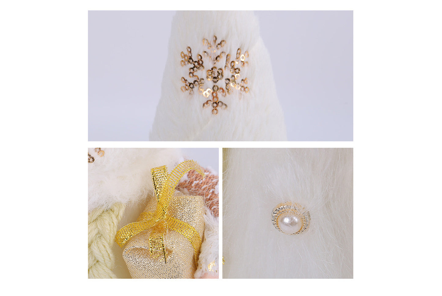 Sequined Plush Faceless Doll Ornament