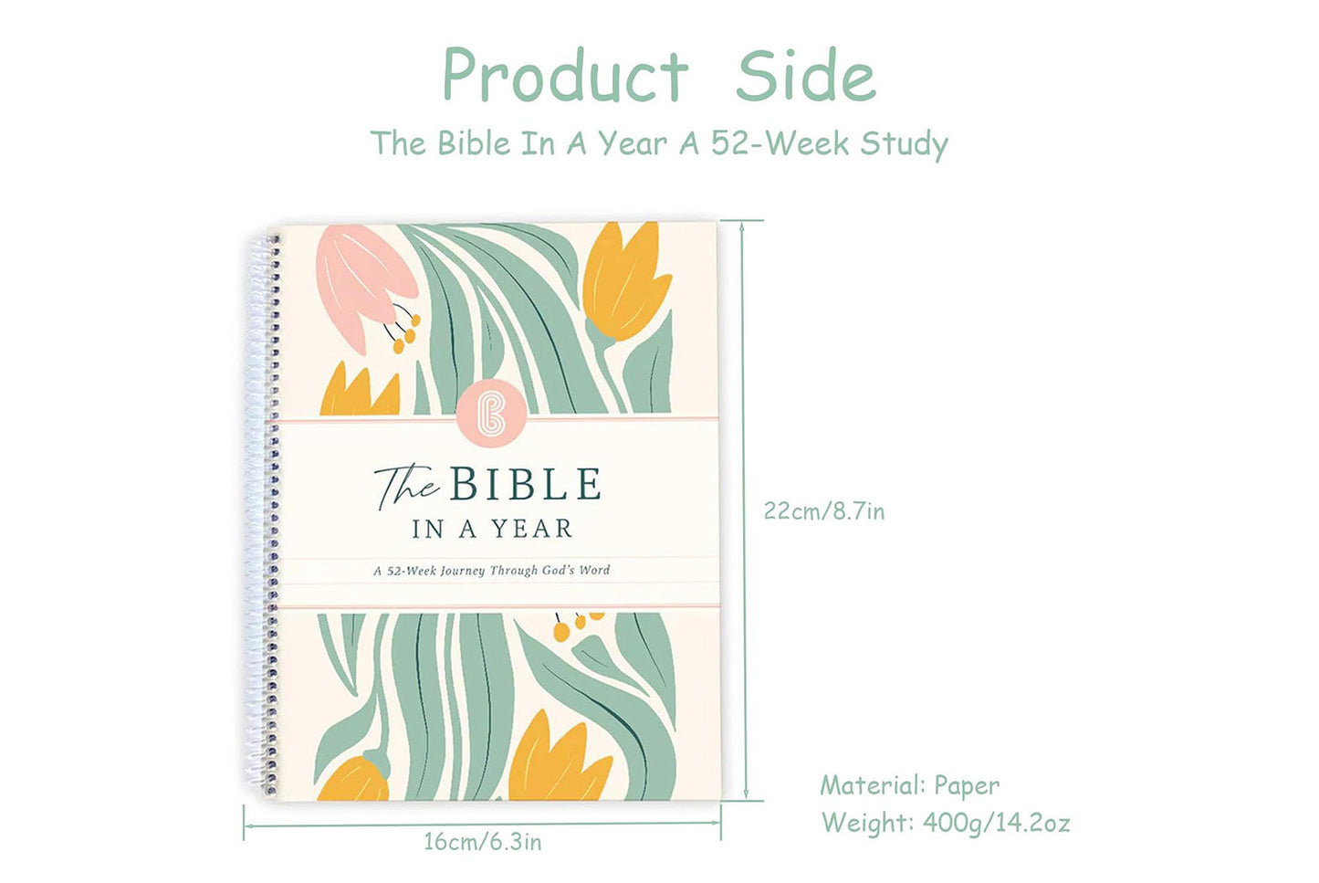 **52-Week Bible Study Book | Annual Devotional Workbook**