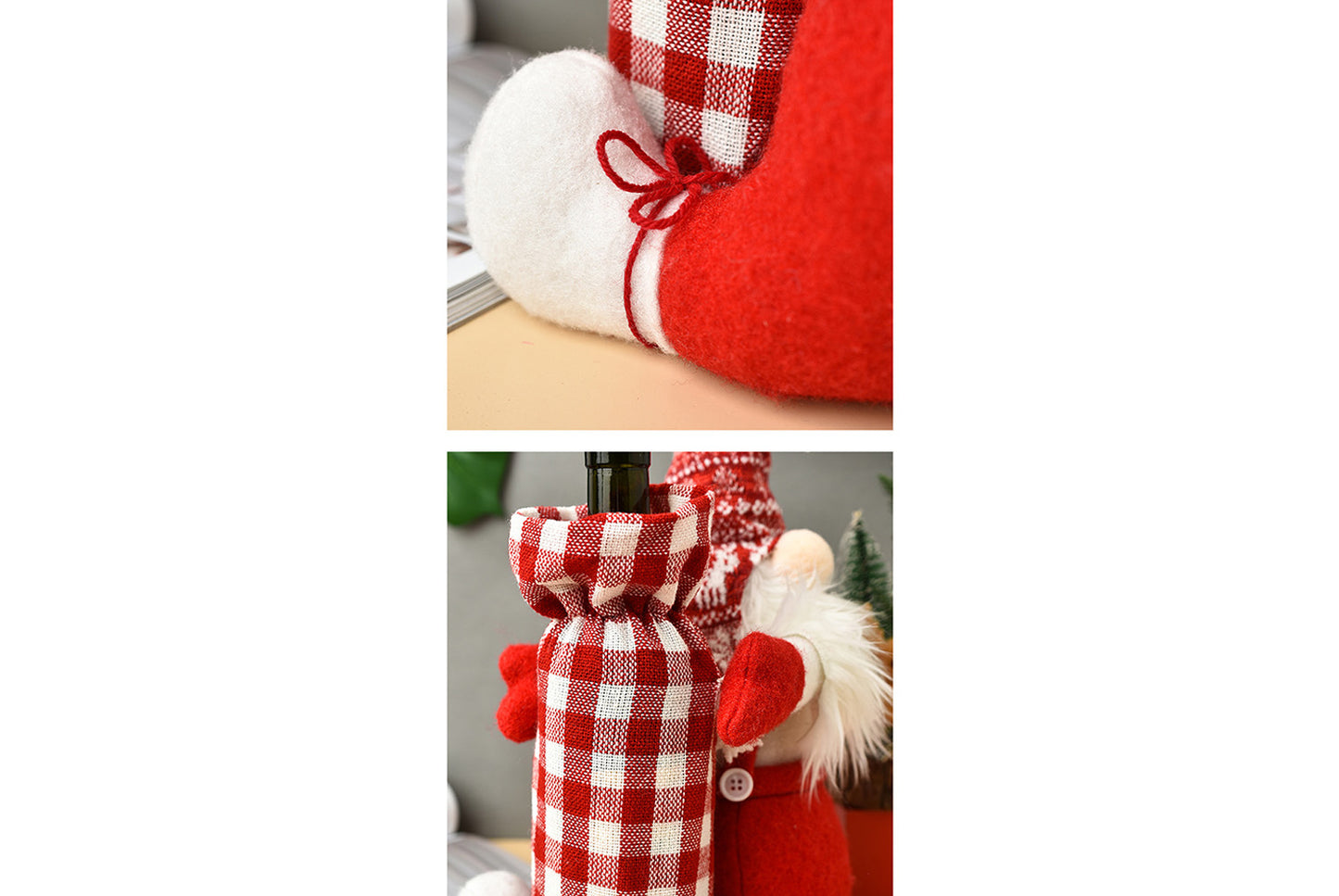 Christmas Faceless Doll Wine Bottle Holder