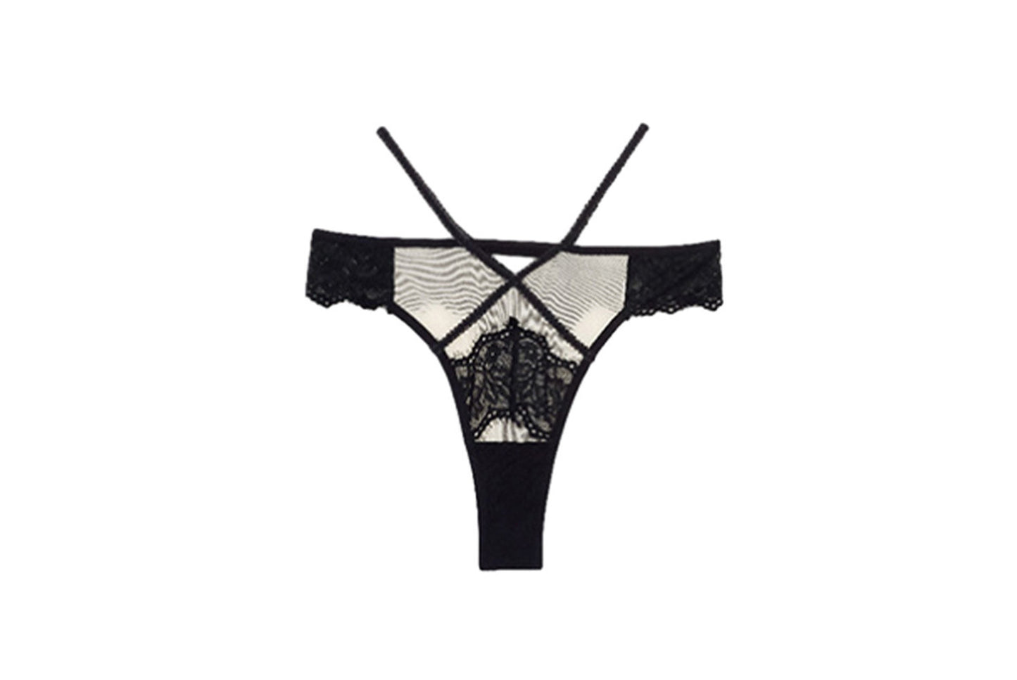 Lace Cross Strap Briefs for Women