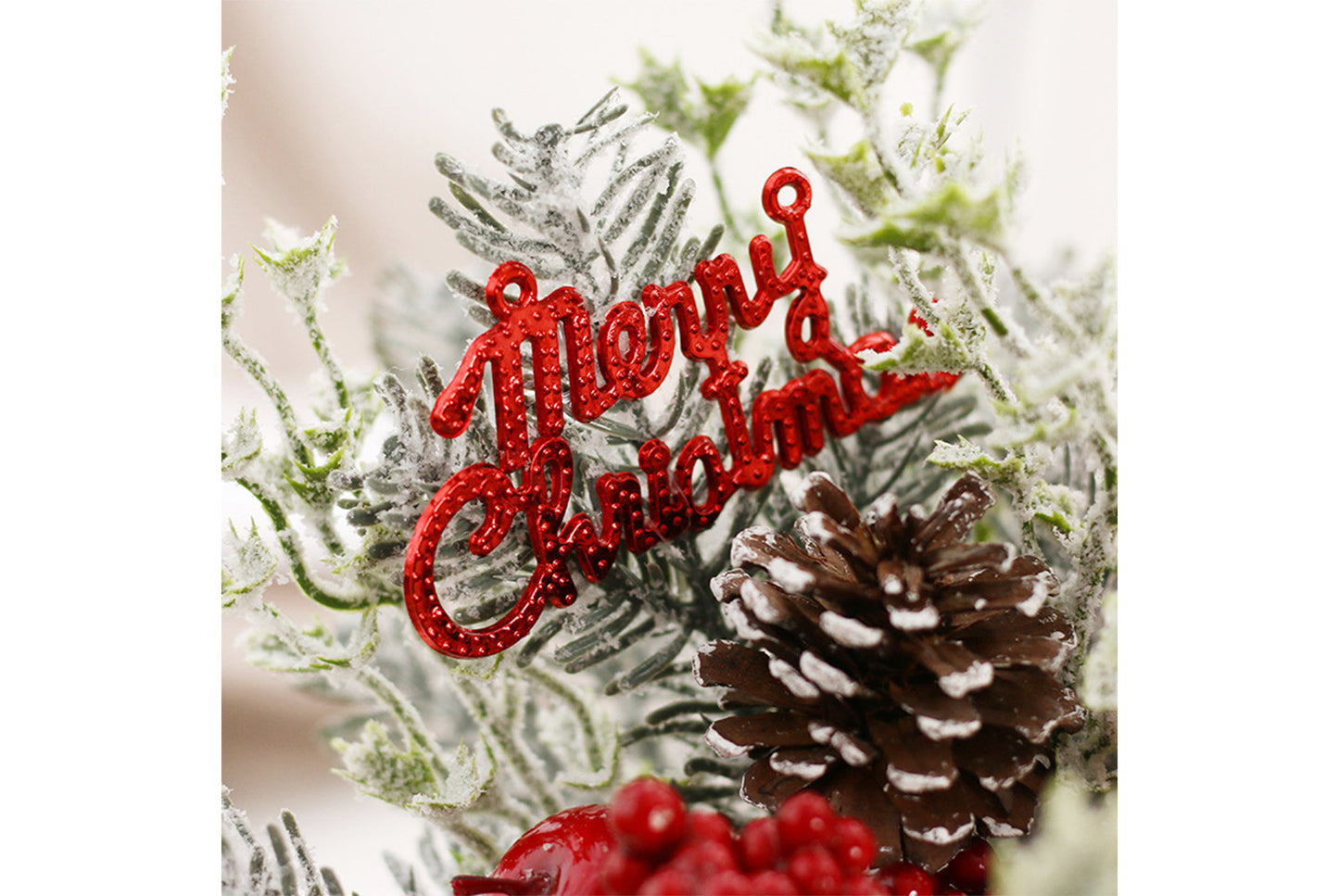 30cm Flocked Pine Cone Simulated Christmas Tree