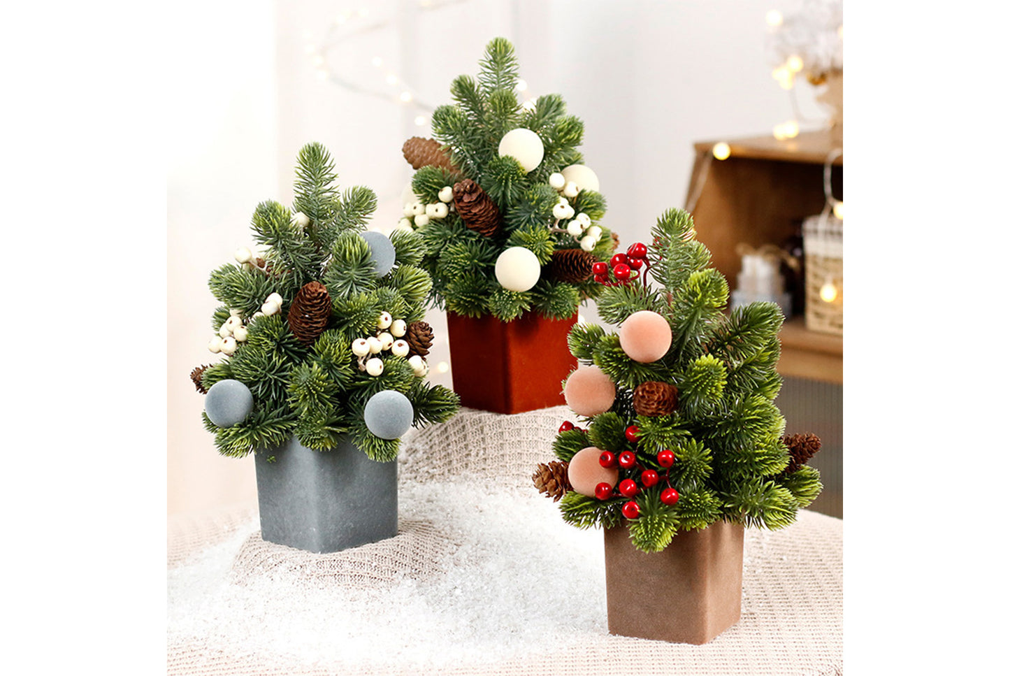 Replica Nobel Pine Mini Christmas Tree Set
