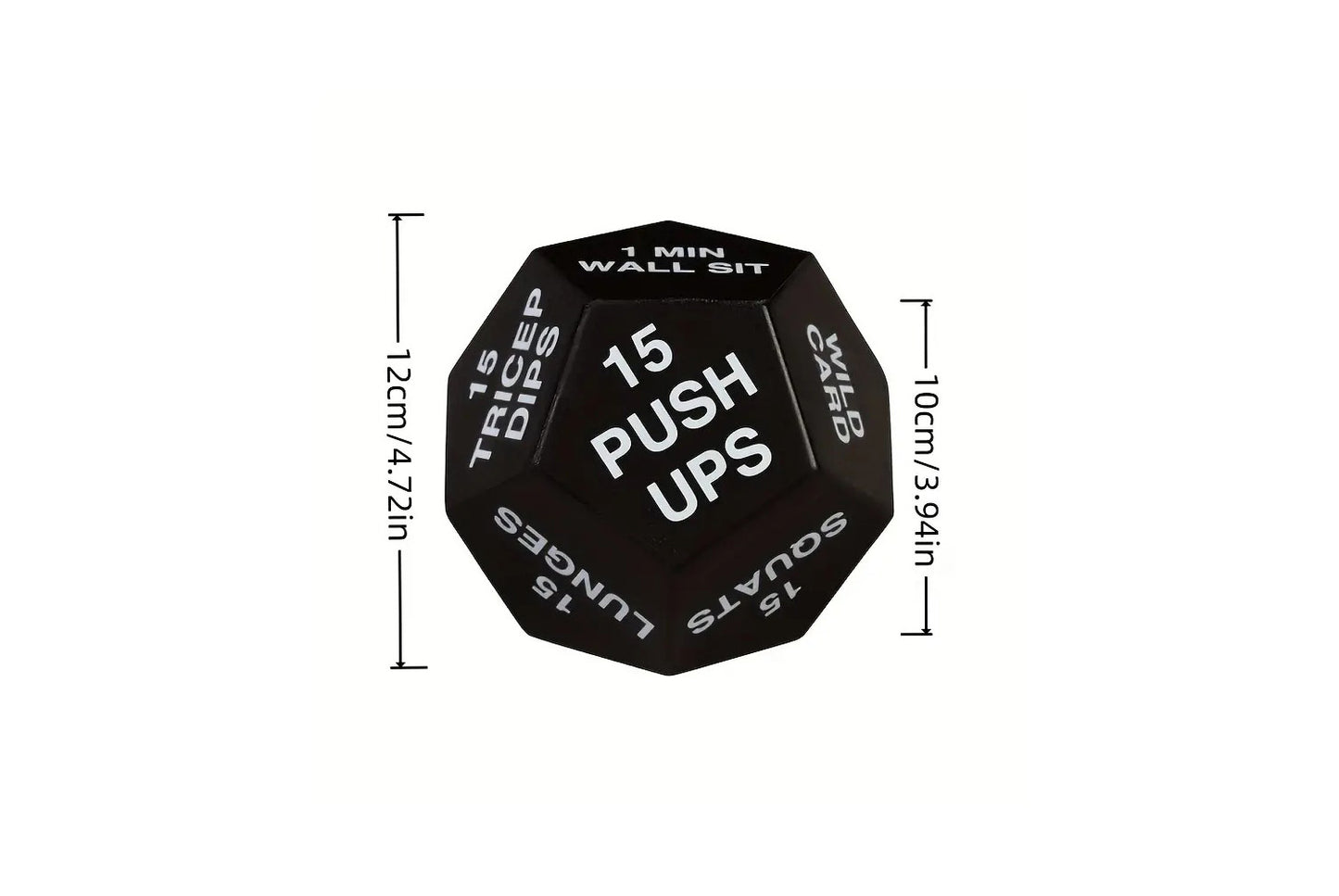 12-Sided Rounded Corner Number Dice for Fitness Games