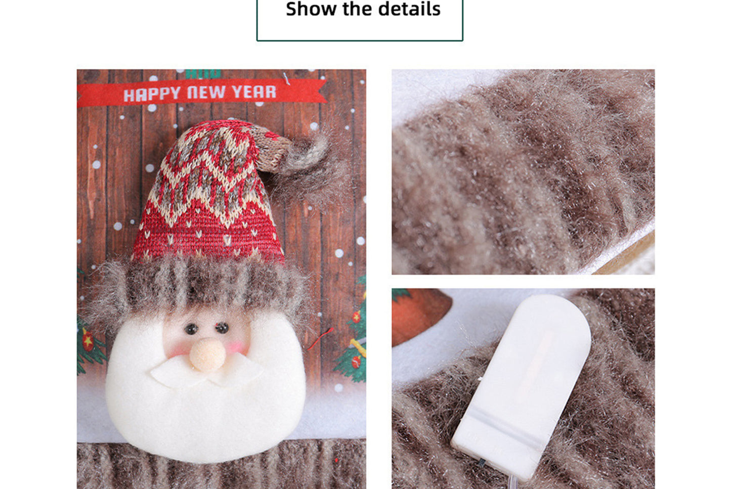 **Plush Luminous Christmas Pillow - Festive Sofa Cushion**