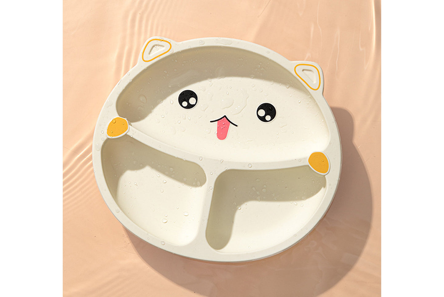 Cartoon Silicone Baby Plate Set | 3-Piece Set